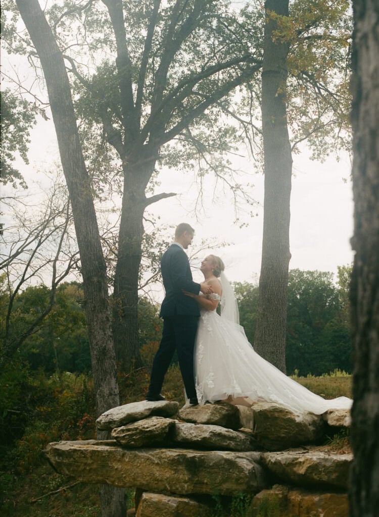 Film photography on a wedding day
