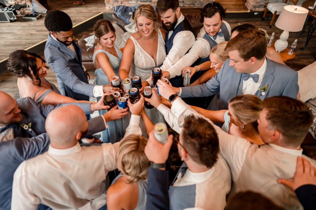 Large wedding party